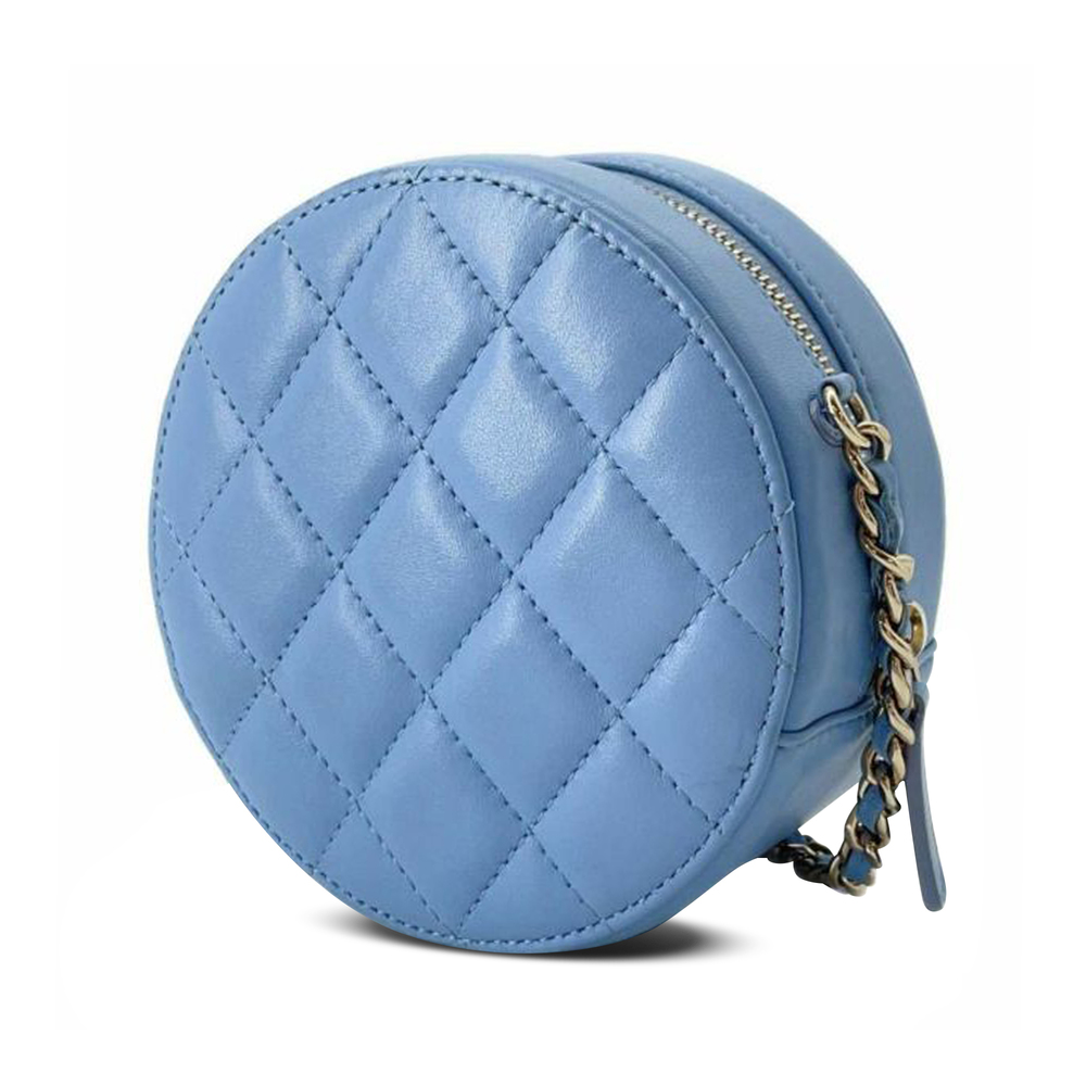 CHANEL Quilted Lambskin Round Clutch with Chain Crossbody Bag - Picture 2 of 12